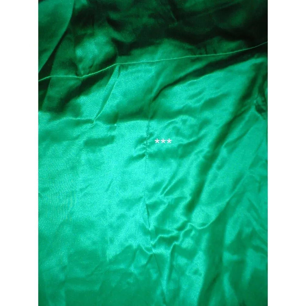 New Juicy Couture Dress Short Womens XS Silk Green Black Gold Buttons Keyhole - Image 9