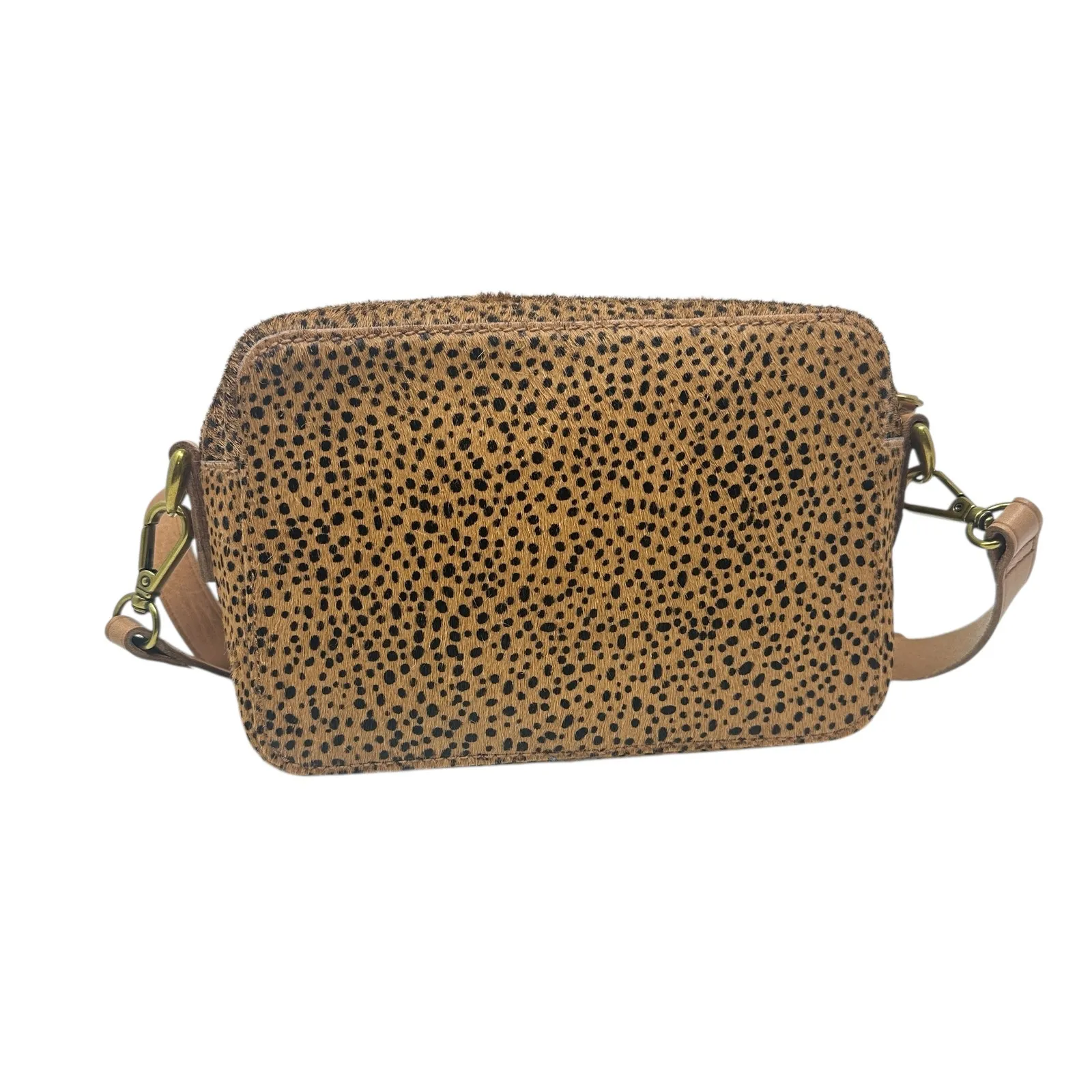 Madewell The Transport Camera‎ Bag Dotted Calf Hair Leopard Tan Brown - Image 4
