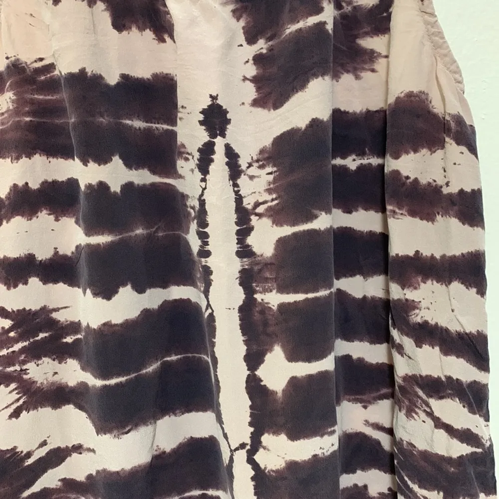 Gypsy 05 woman 100% silk tank shirt brown/tan nude size LARGE - Image 2