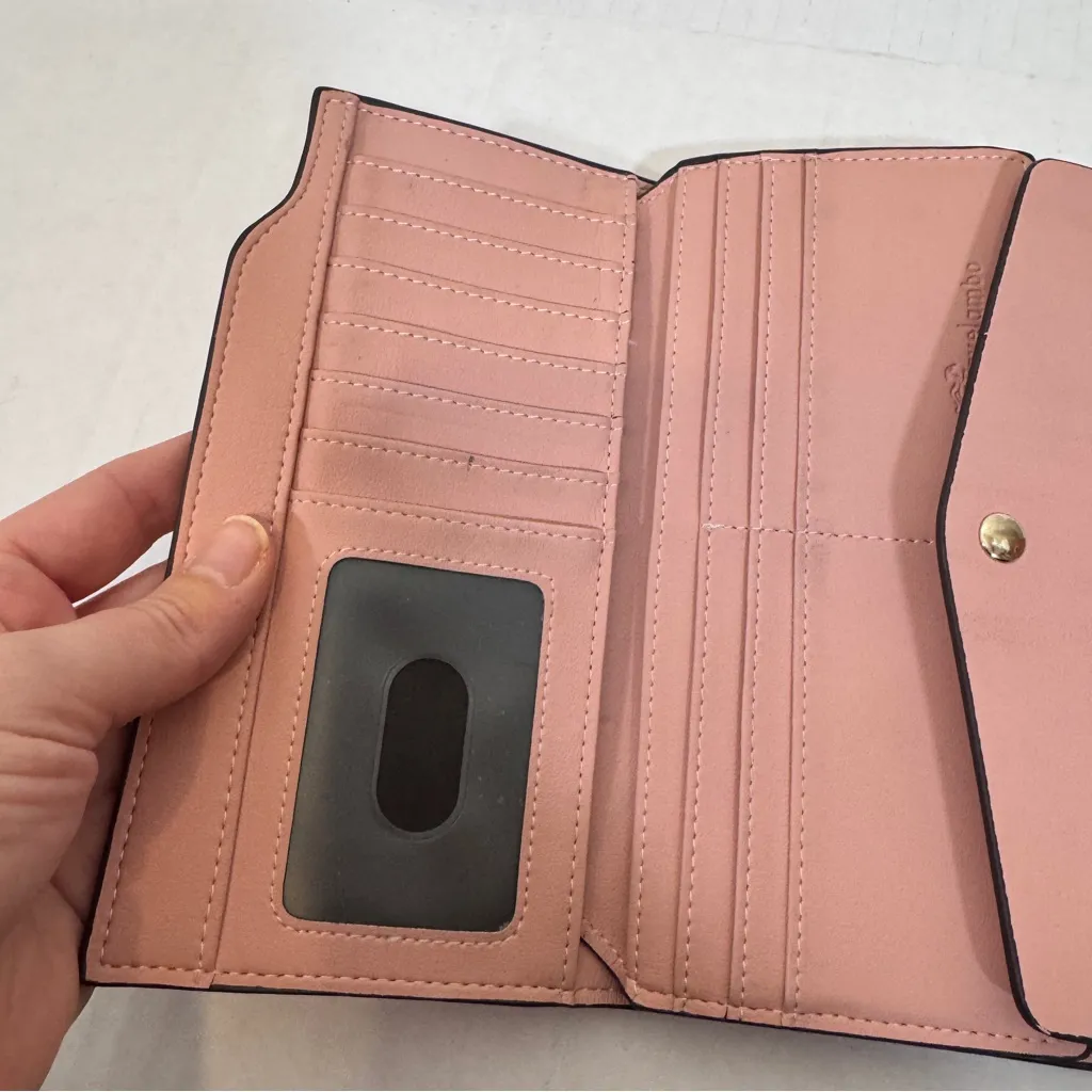 Travelambo Peach Leather Trifold Wallet Womens Classic Pink - Image 7