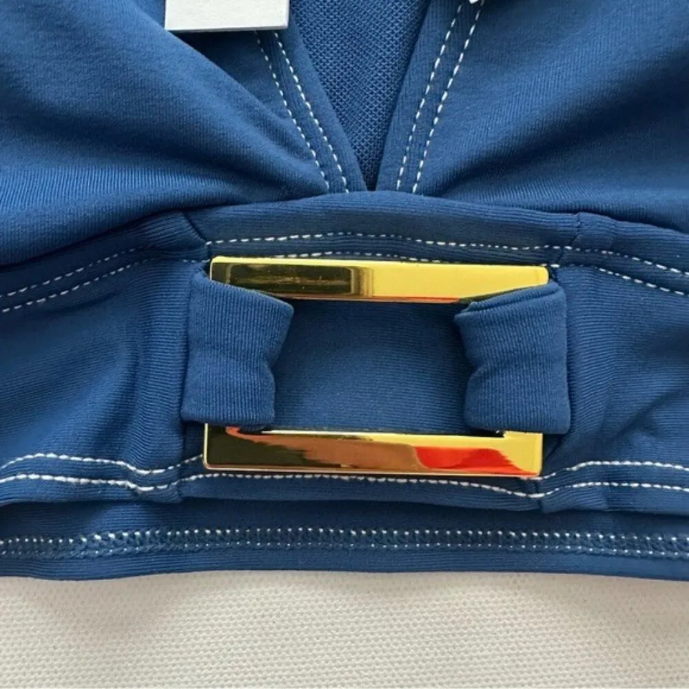 Bleu Rod Beattie A FINE LINE CAP SLEEVE BIKINI TOP Size 12 - Image 6