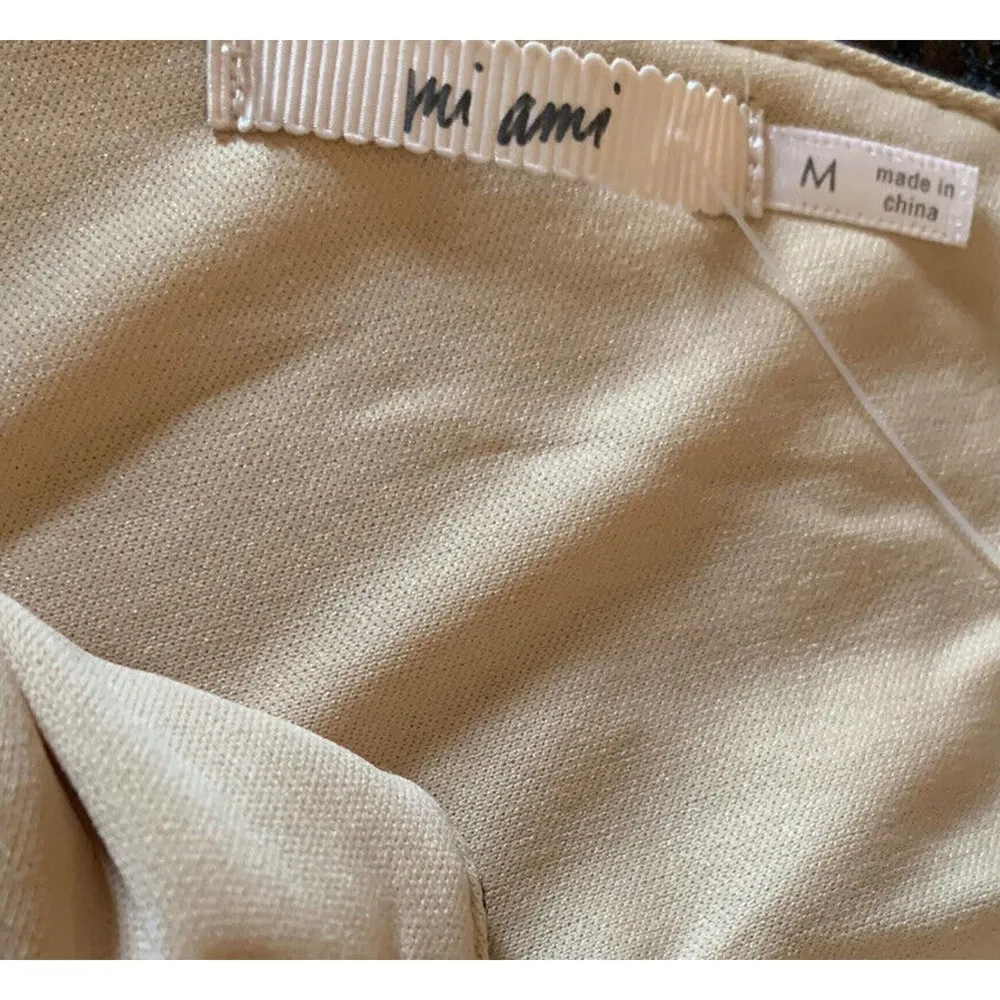 NEW Francescas Miami Xander Black Lace V Neck Fit & Flare Dress Exposed Zipper M - Image 10