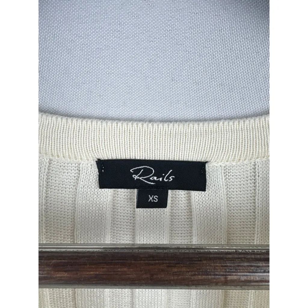 Women’s Rails XS Cream Ribbed Bodycon Maxi Dress - Image 5