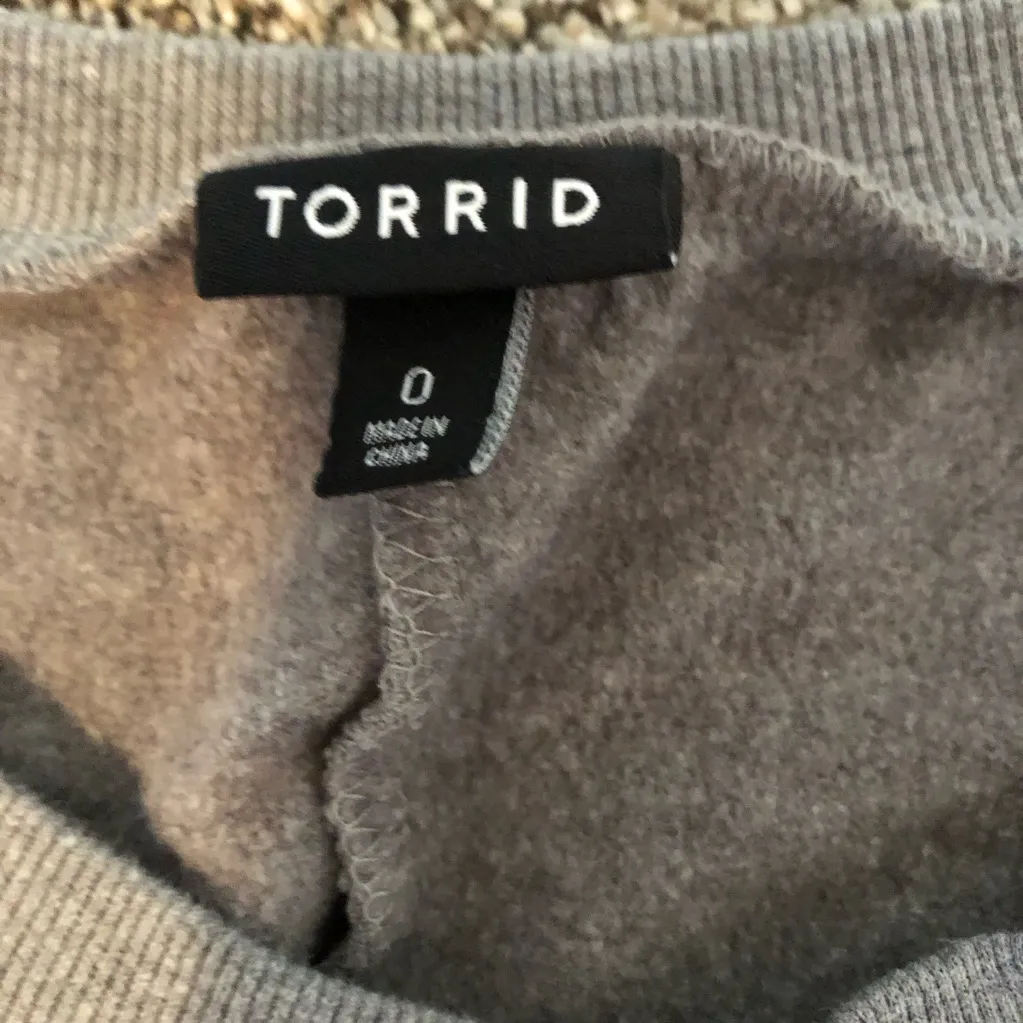 Torrid Gray sweatshirt dress rainbow cuff fleece lined large (0) - Image 6