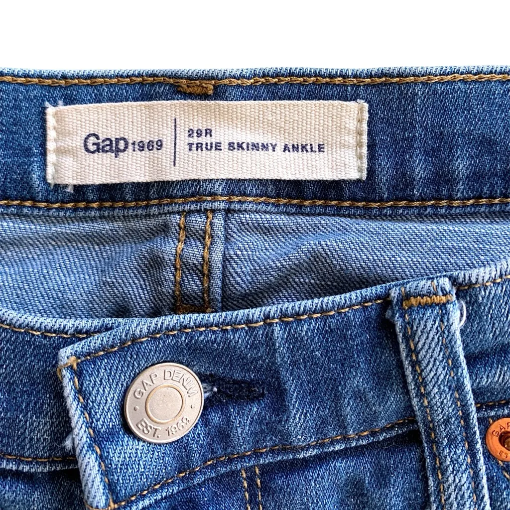 GAP Blue Jean Shorts Distressed Cut-Off Style - Image 2