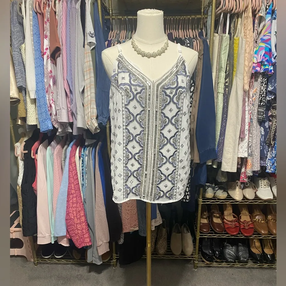 White House Black Market Women’s Embellished Cami. Pre loved Gently Worn… - Image 2