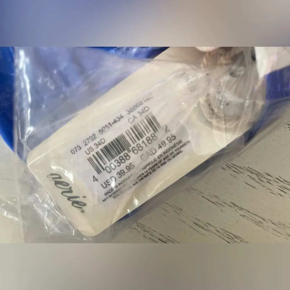 SMOOTHEZ by Arie Mesh Unlined Bra | Size 34D | Blue - NWT | Perfect Royal Blue - Image 8