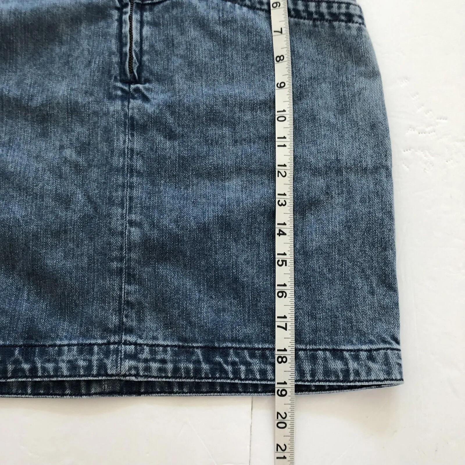 Denim Mini Skirt 25 LA VIE By REBECCA TAYLOR High‎ Waisted Zipper Jean Skirt - Image 7