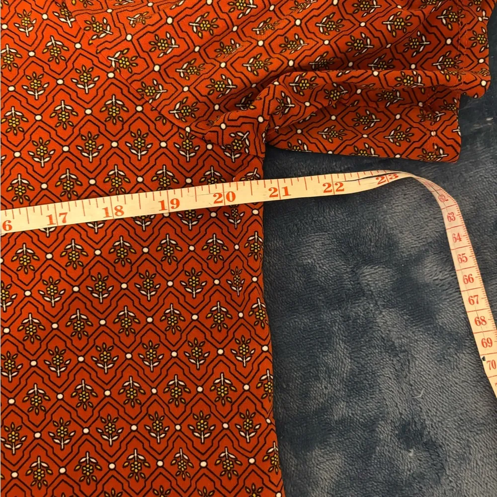 Liz Claiborne Orange Tie Front Relaxed Blouse - Image 4