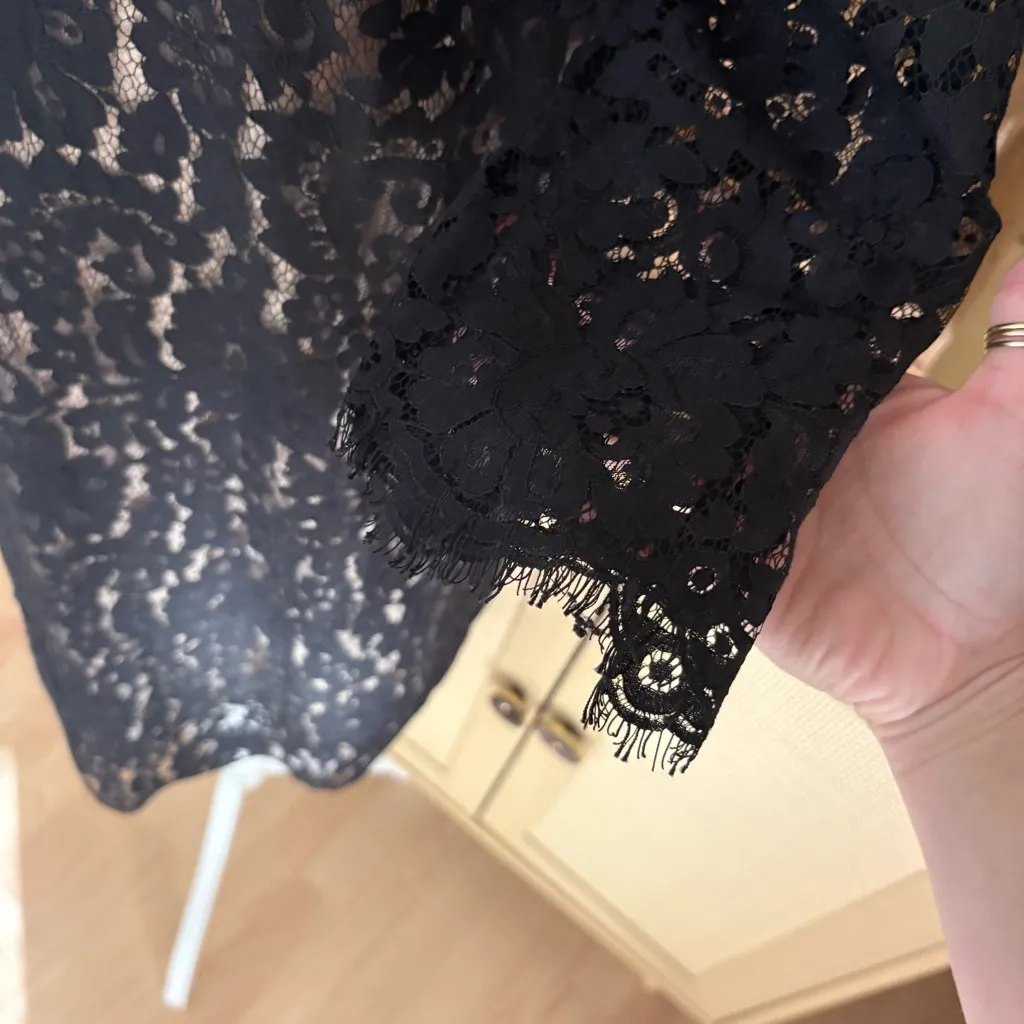 ROBERT RODRIGUEZ Black Lace Mini Dress Size 10‎ - Image 3