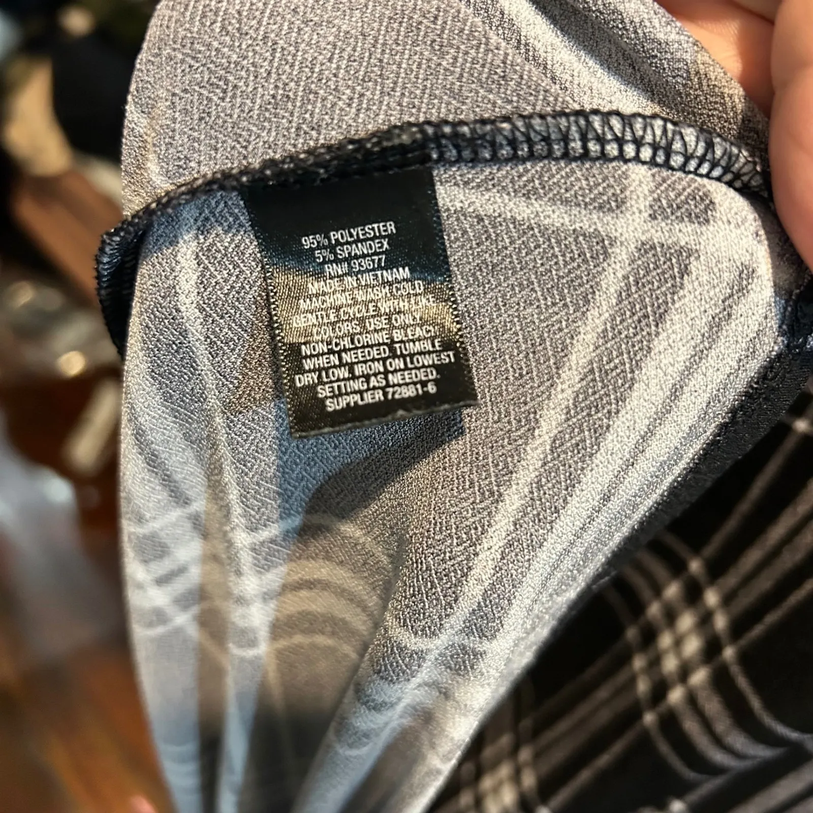 Worthington Woman 2X Plaid Black White V Neck Dress Casual‎ Career - Image 8