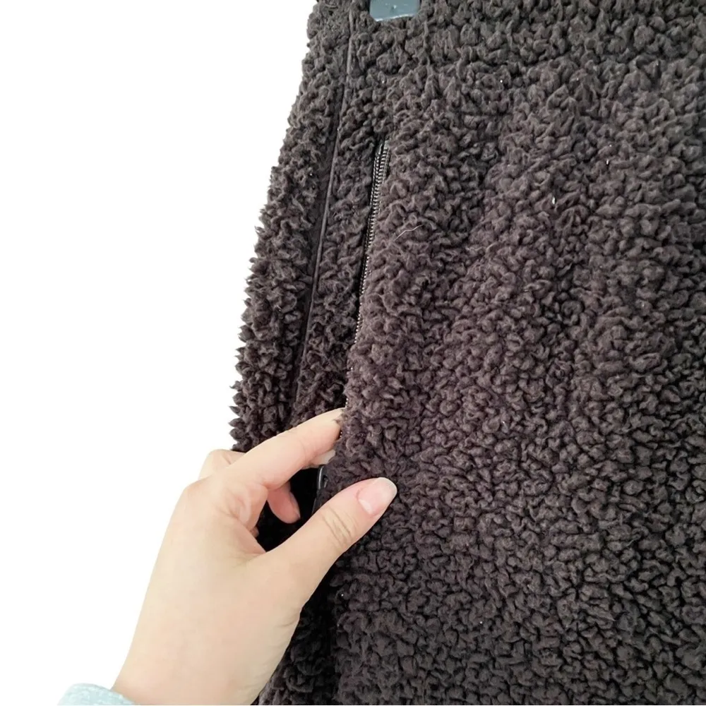 SKIMS Teddy Track Fleece Pants Espresso Womens Espresso Sz M - Image 5