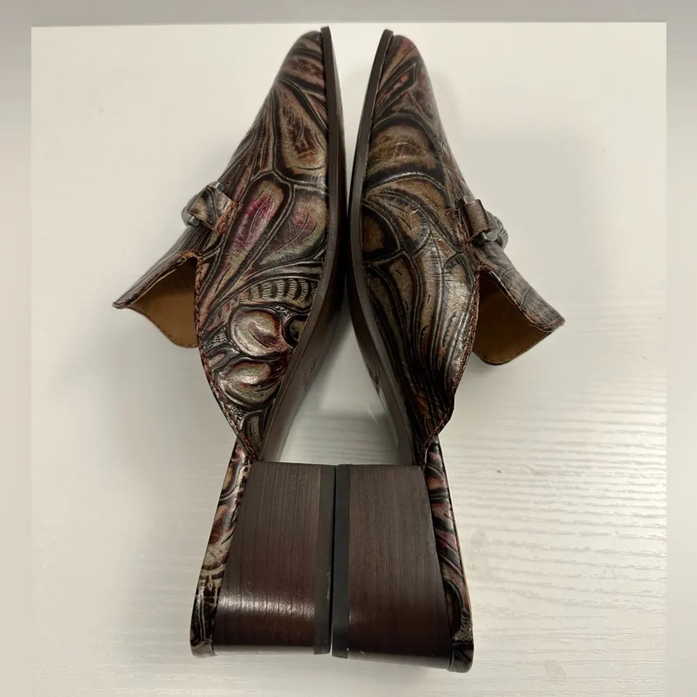 Patricia Nash Tilly Multicolor Leather Mules Size 9.5 - Image 5
