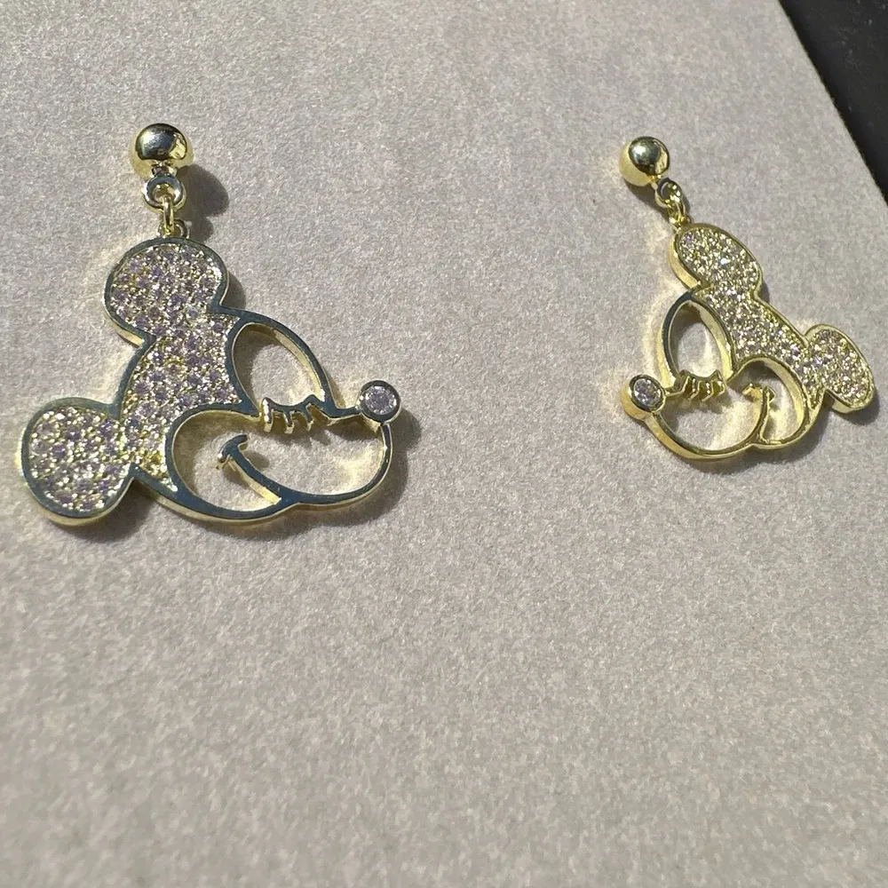 Disney X BAUBLEBAR silver / gold tone diamonds paved Mickey Mouse 925 s. silver - Image 5