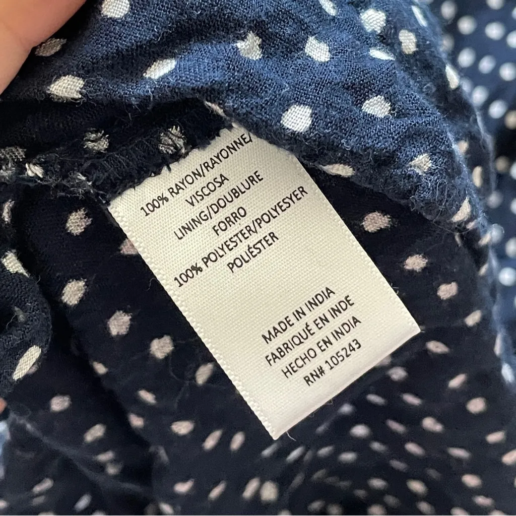 Polka Dot Dress wrap midi womens Navy Blue (xlarge) contemporary minimalist chic - Image 5