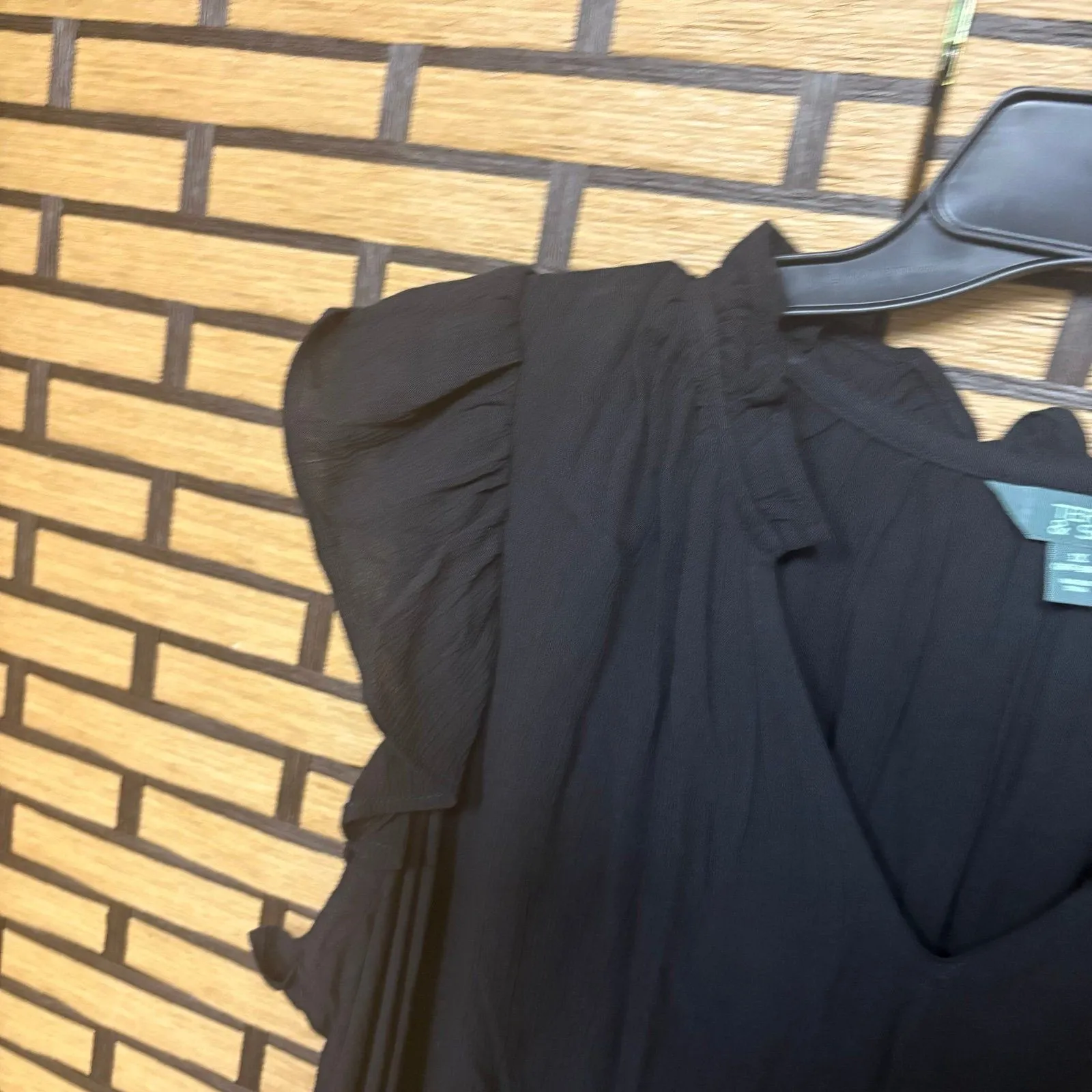 Terra & Sky Black Blouse Size 1X - Image 4