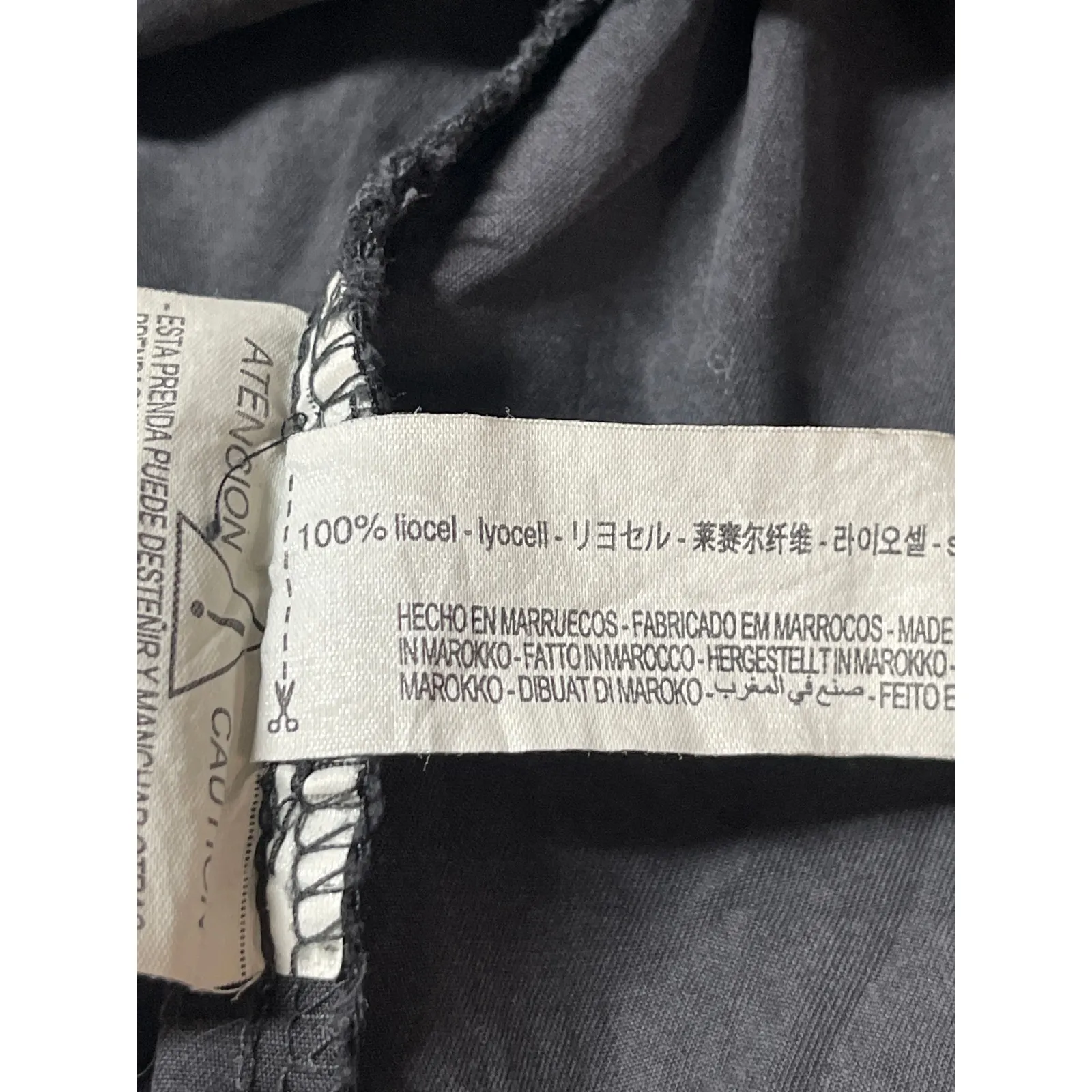 Zara Women's Black V-neck Short Sleeve Button Dow Mini A-Line Shirt Dress Size M - Image 4