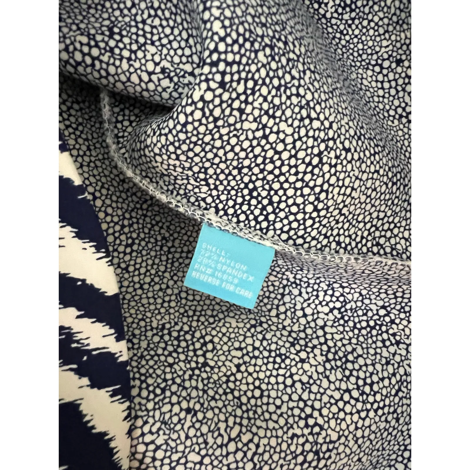 J.McLaughlin Delaney Dress Zebra Animal Print Blue Small Sleeveless Neoprene - Image 3