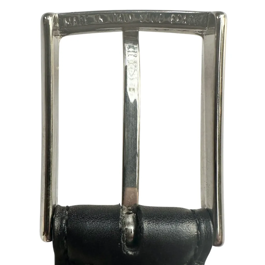 Ermenegildo Zegna Black Leather Belt Waist 37 - Image 13