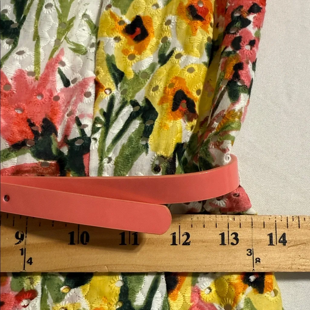 Tommy Hilfiger floral fit & flare eyelet dress Easter spring lined size 2 new - Image 5