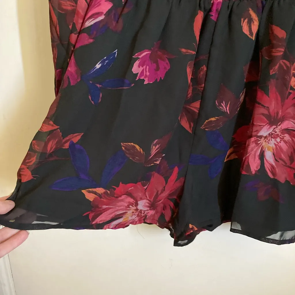 Anthropologie Ali & Jay New Black Floral V-Neck Long Sleeve Romper #MBG - Image 8