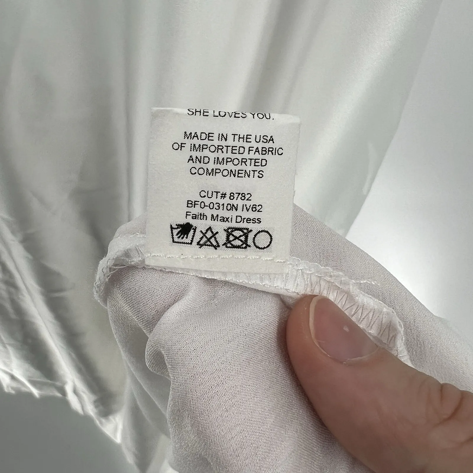 Show Me Your Mumu SMYM Faith Maxi Dress White Ivory Luxe Satin Size XXL Bridal - Image 14