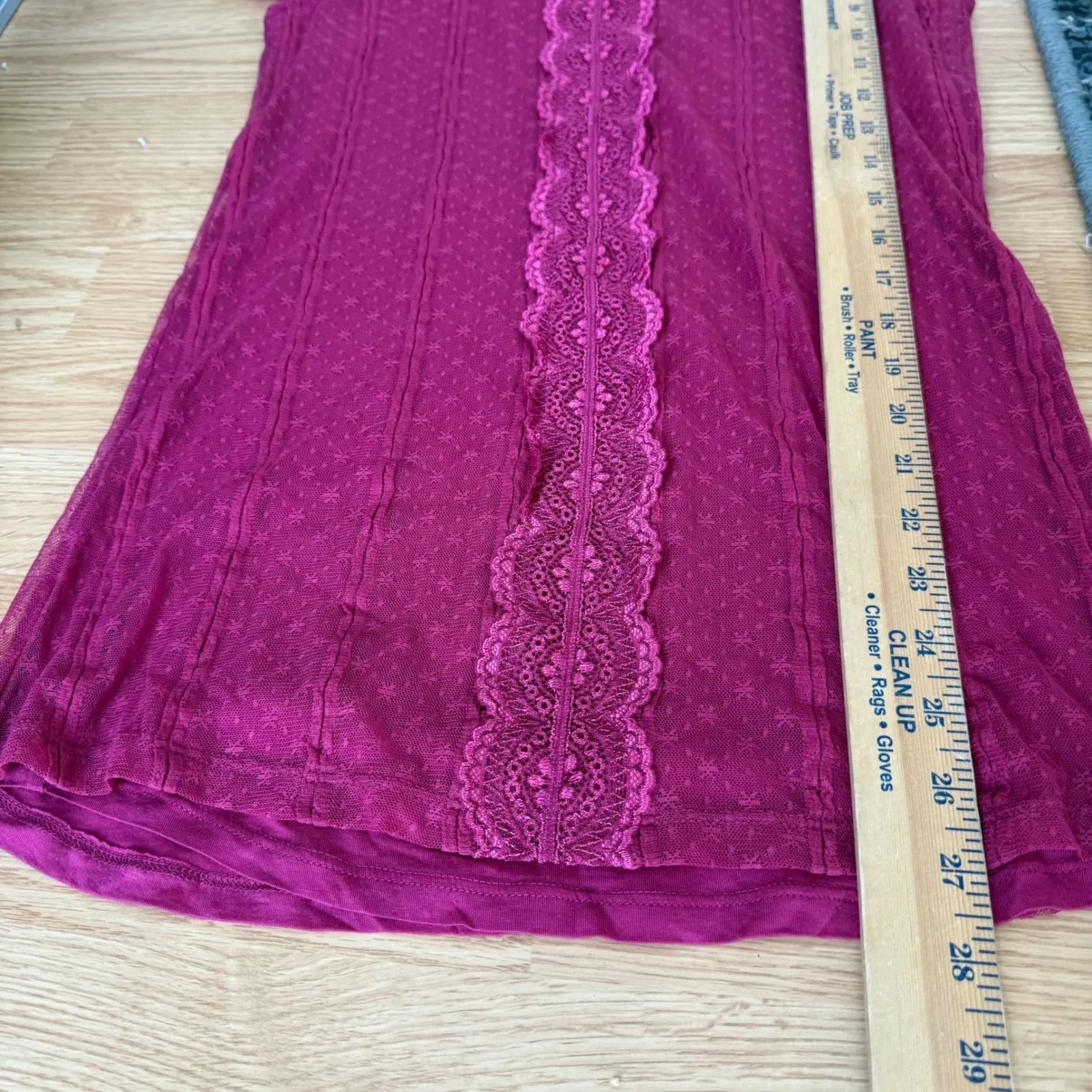 Free People Lace Babydoll Y2K Top Sheer Cap Sleeves  Boho‎ Coquette Chic Large - Image 6