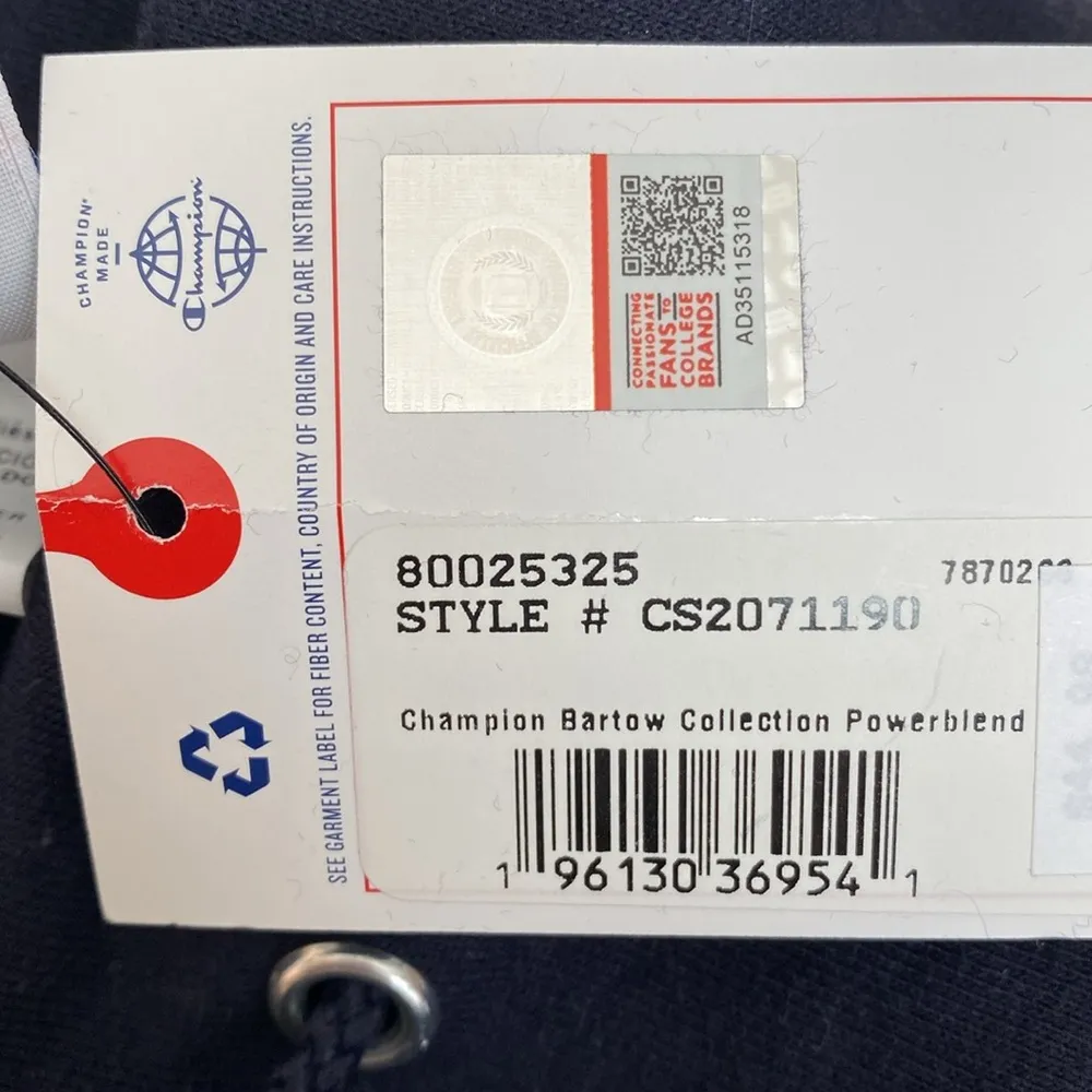 Champion  Georgetown Navy Hoodie NWT - Image 5