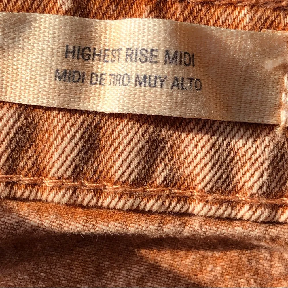 Rust Cotton Denim Shorts 16 - Image 4