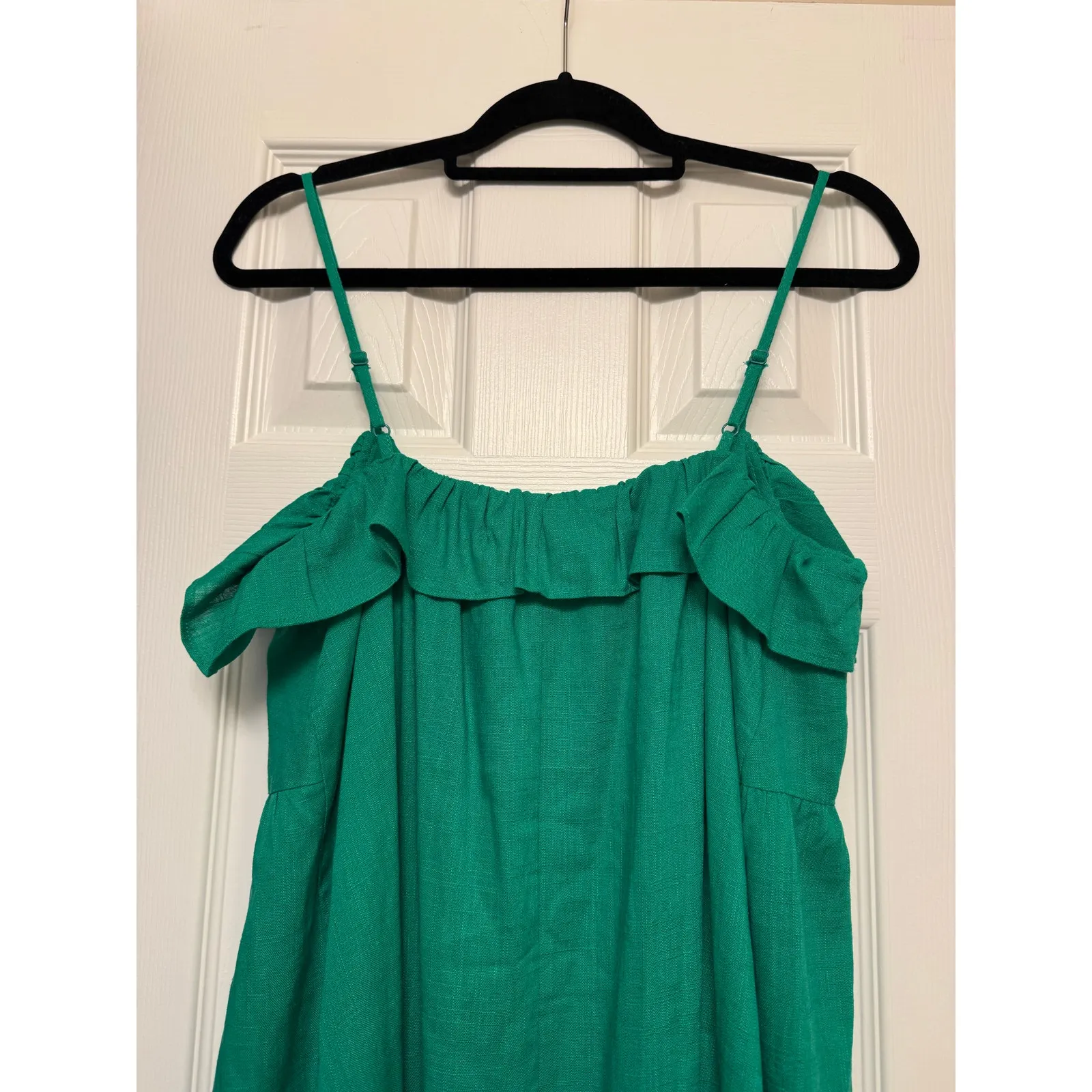 THML Green Maxi Dress with Ruffle Top NWT - Image 5