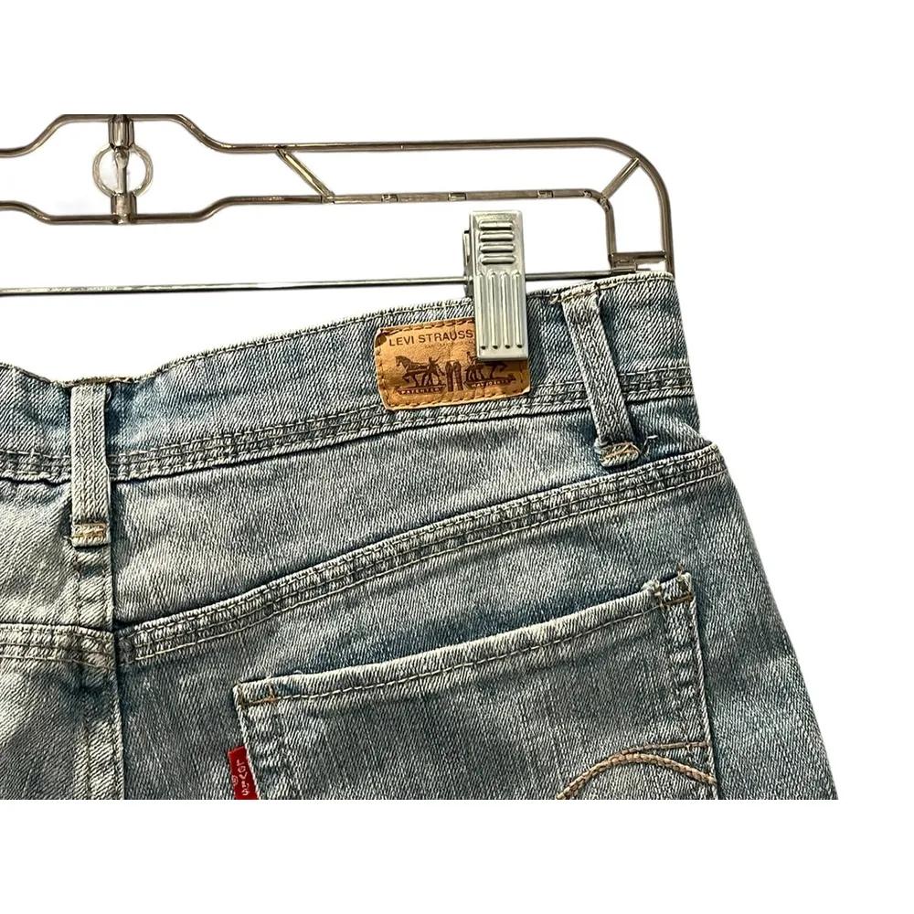 Levi Strauss Midi Shorts Light Wash Blue Denim Jean Shorts Size 5 Casual Summer - Image 5