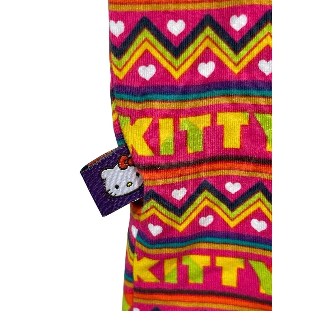 VTG Sanrio Hello Kitty Colorful All Over Print Body Con Sleeveless Dress S NWT - Image 6
