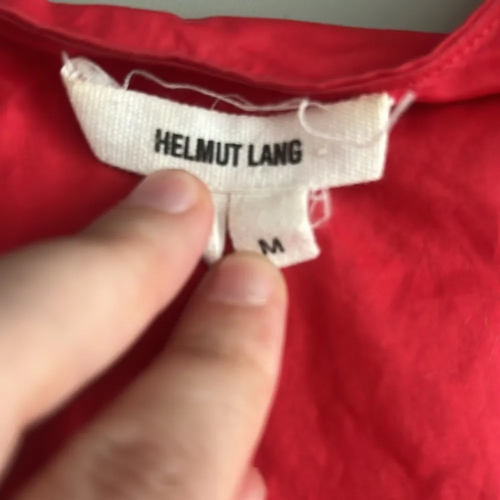 Helmut Lang Asymmetric Sleeveless Button Down Red Size Medium - Image 7