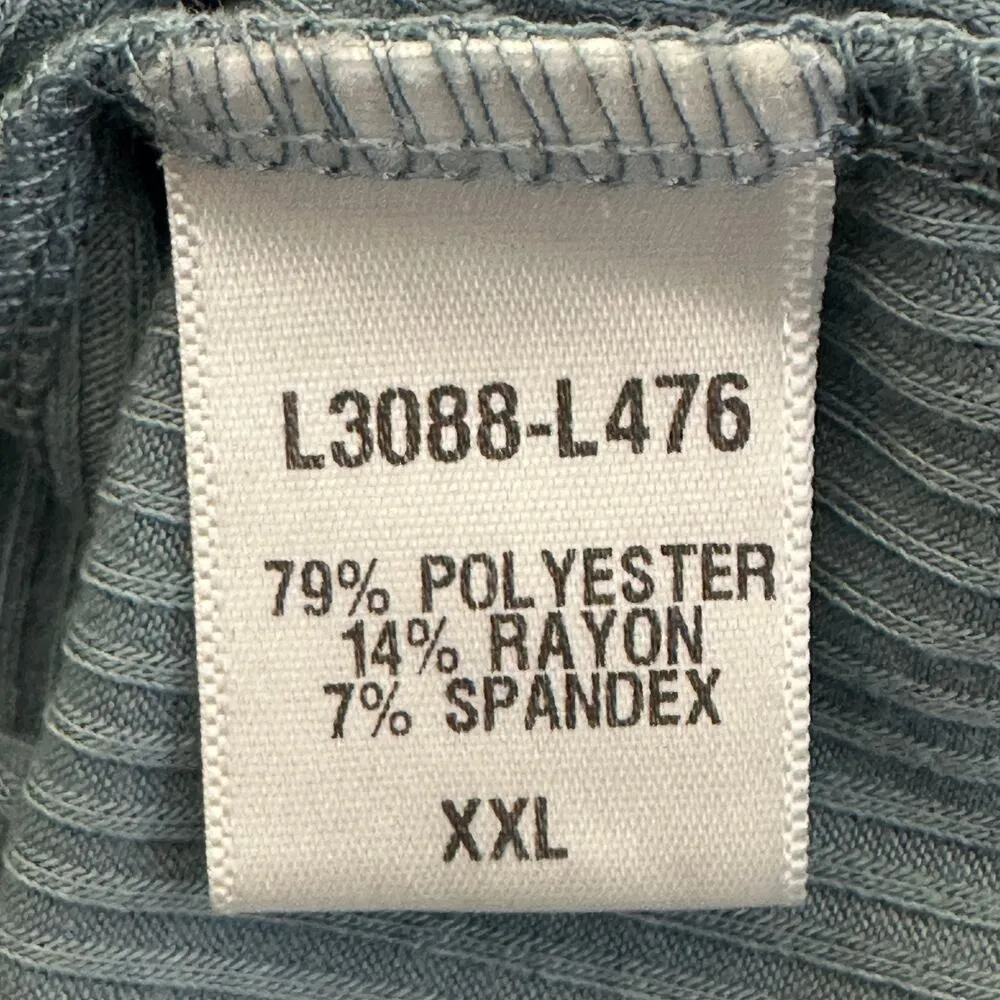 Earthbound Crop Tank Top Womens XXL Blue Ribbed Sleeveless Collared Indie Retro - Image 5