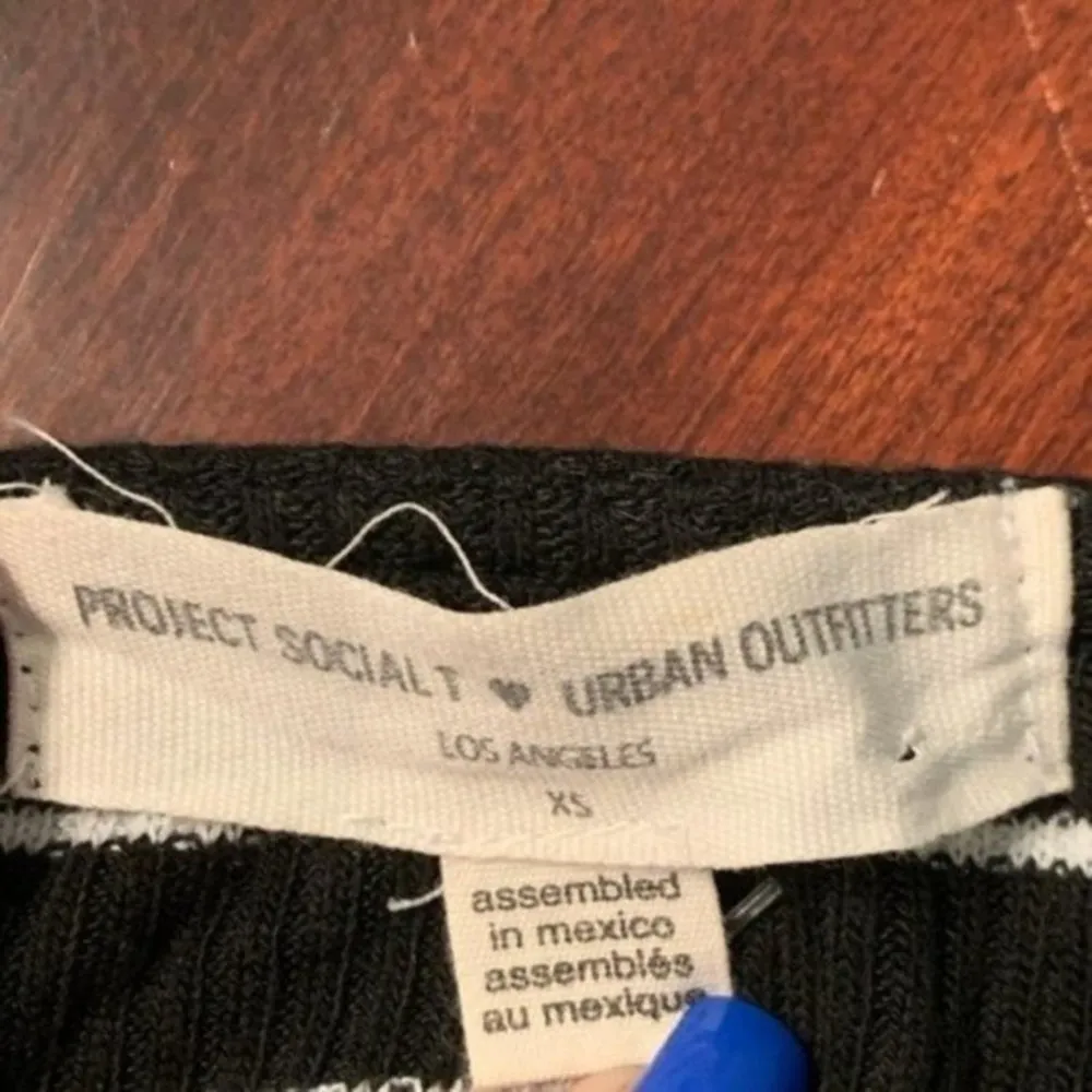 Project Social Striped Lace Up Knit Top Size XS - Image 5