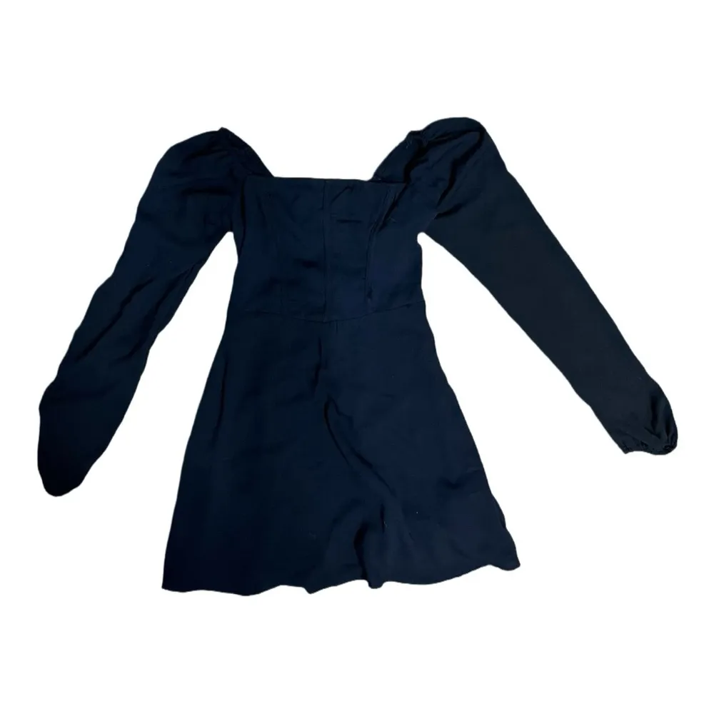 HOLLISTER Long Sleeve Black Mini Dress. Women’s Sz S. Corset Ruched GUC - Image 3