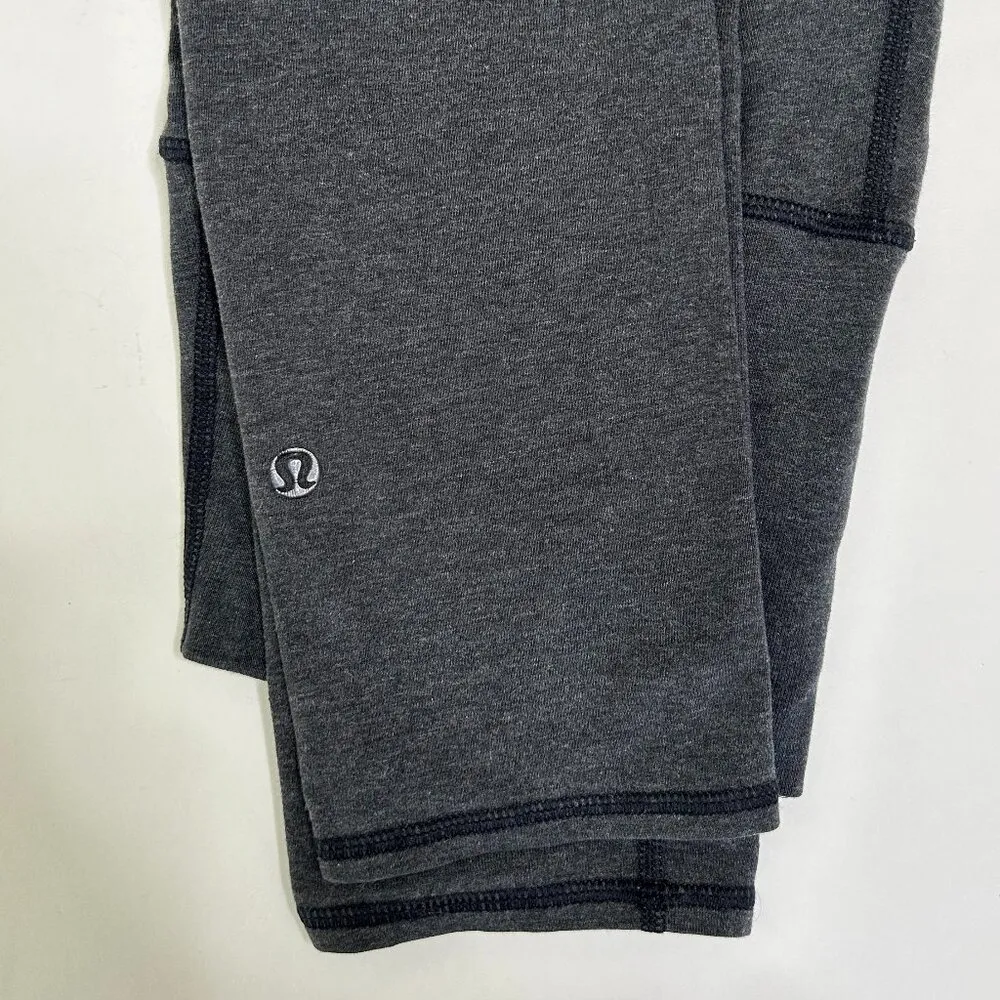 Lululemon  Wunder Under Crop Cotton in Heathered Black Size 2 - Image 8