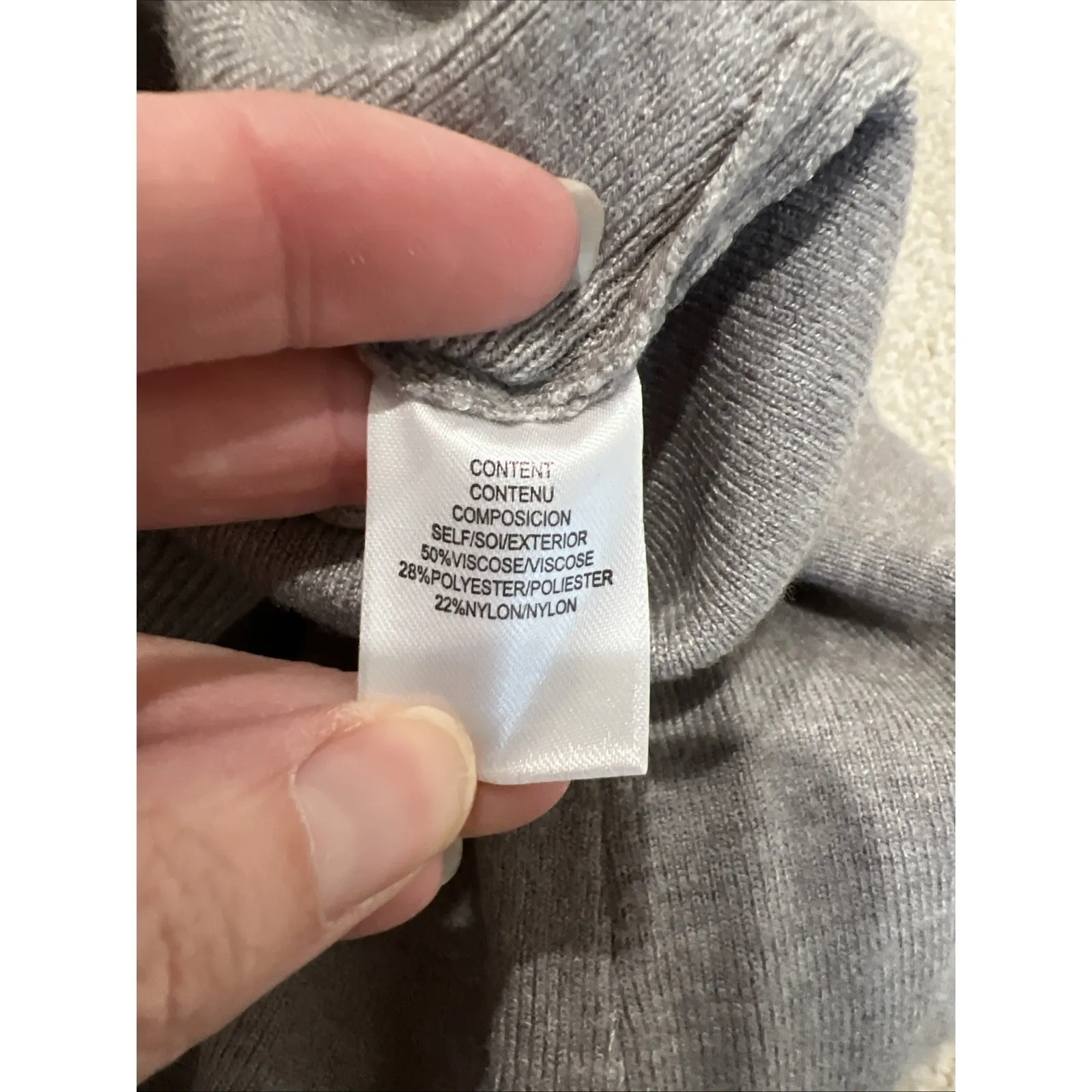 WAYF Gray Knit Sweater Pull On Pants Tie Waist Super Soft Cozy Dressy Officewear - Image 5