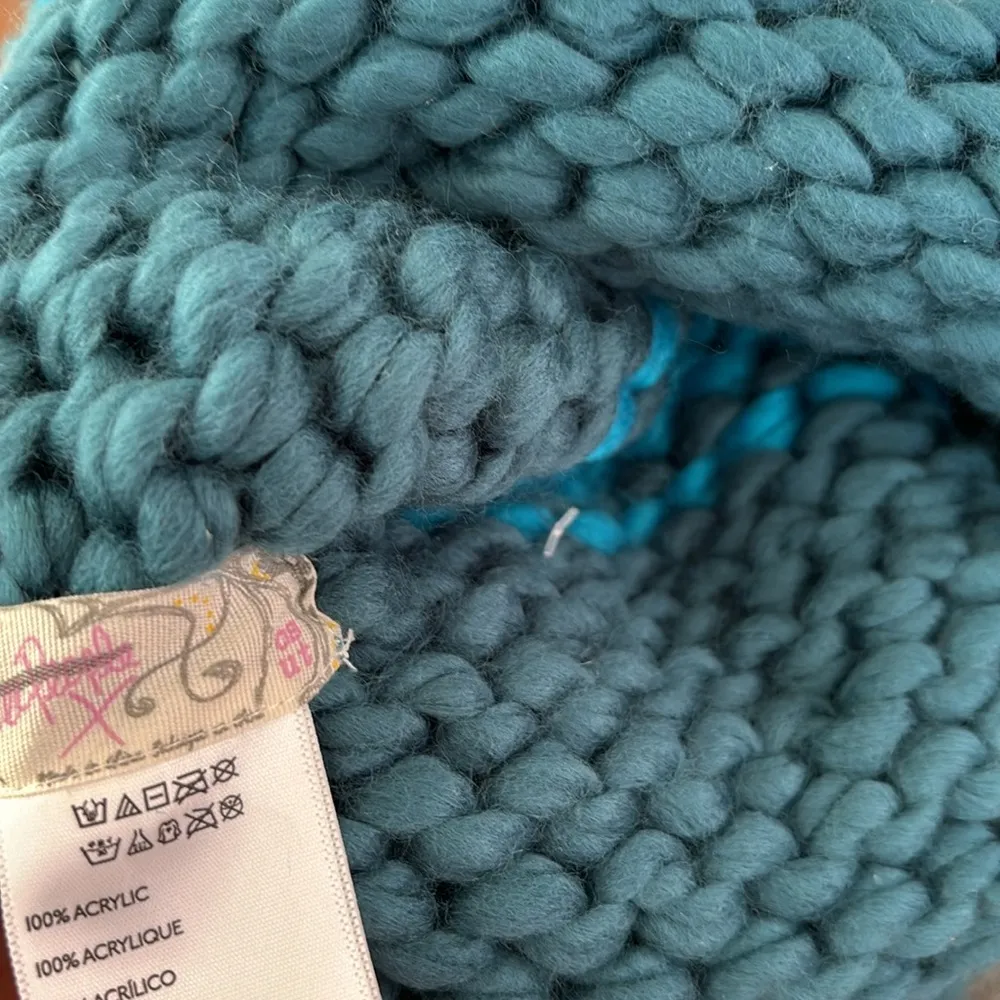 NWT Free People Cozy Up Pom Pom Color Block Beanie - Image 2