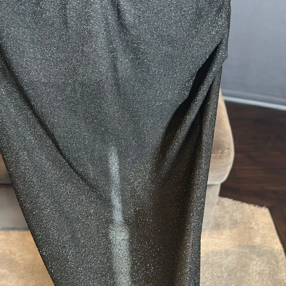 Women’s Black Full Length Party Dress Spaghetti Straps Long Leg Slit Size M NEW Size M - Image 8