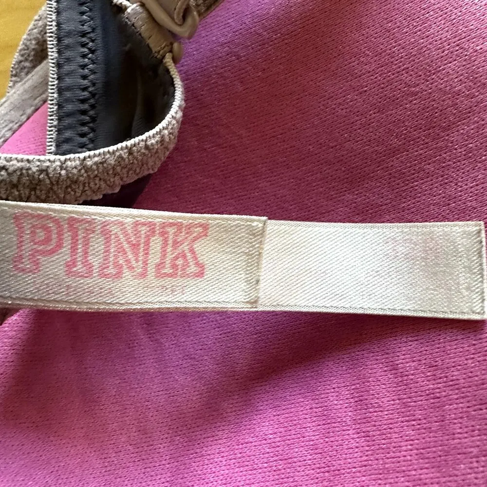PINK Victoria's Secret Wear Everywhere Push Up Bra Logo Adjustable Beige 32B - Image 3