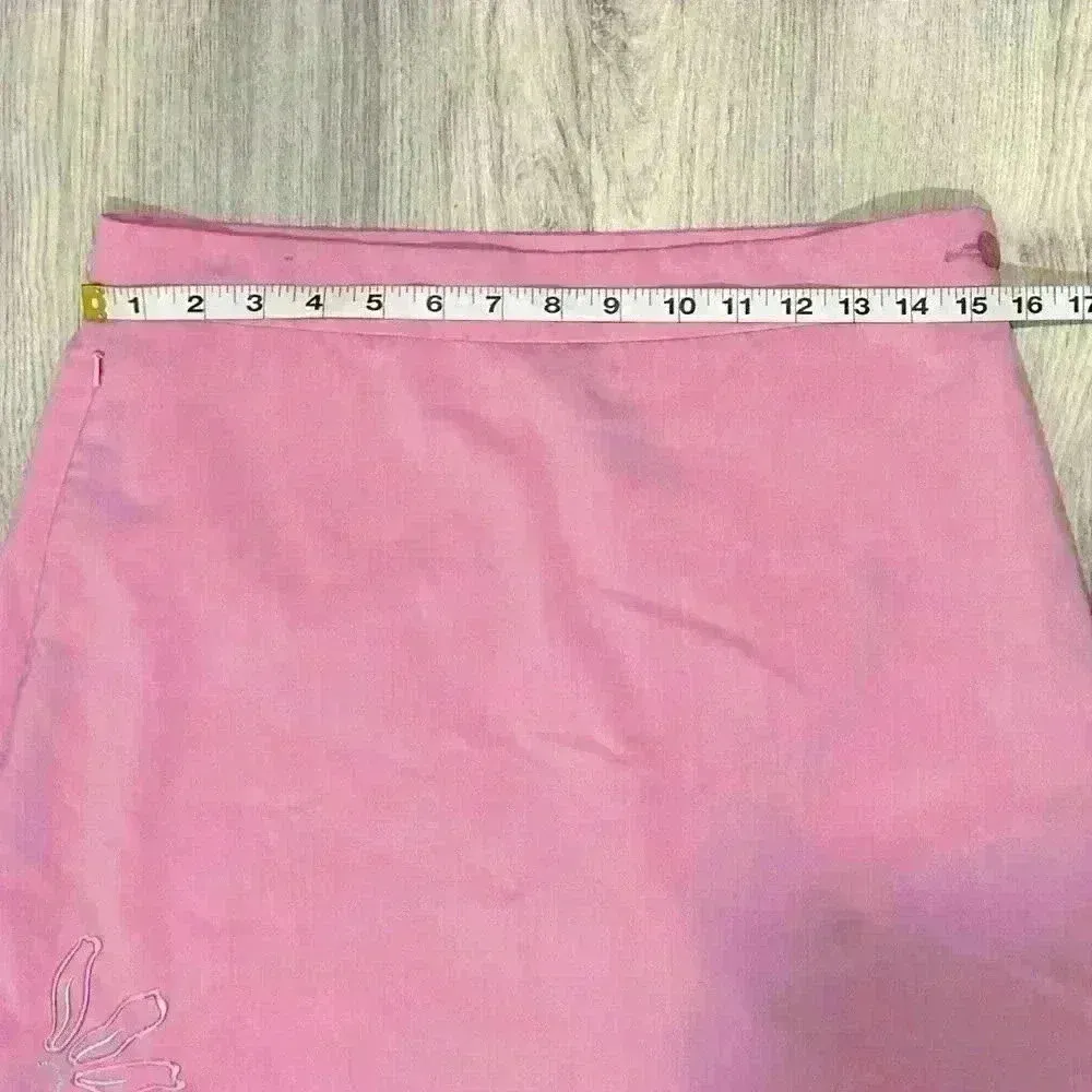 Monterey Club Women’s Golf Athletic Skort Pink Embroidered Flower Zip Size 8 - Image 8