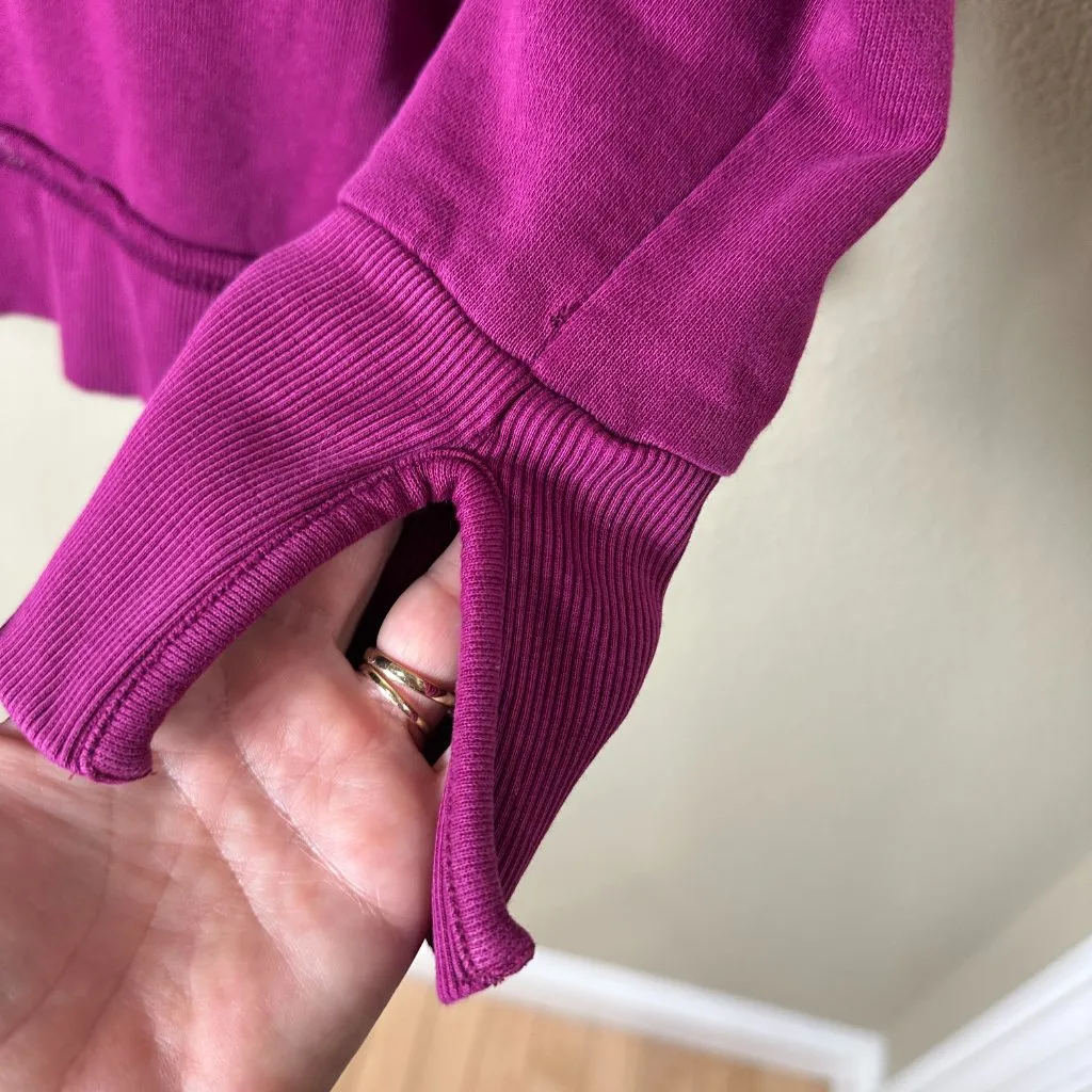 FREE PEOPLE MOVEMENT Magenta Hooded Zip Up Hoodie Sweatshirt Size Small - Image 9