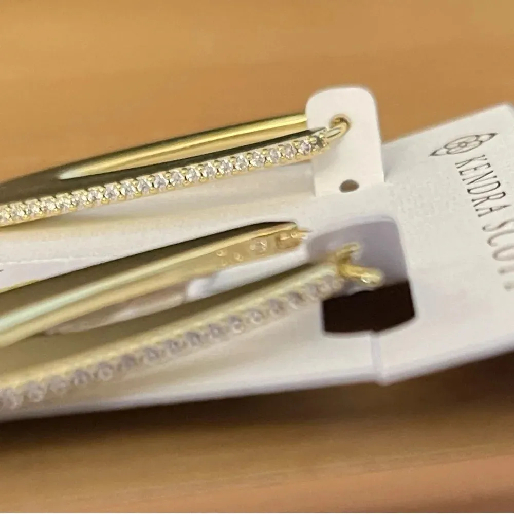 Kendra Scott NWT  Pavé Hoop Earrings - Image 2