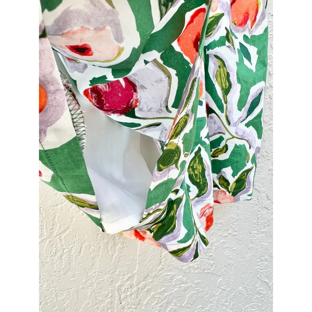 English Factory Floral Print Crop Top &High Rise Shorts Set Green Women's Medium - Image 10