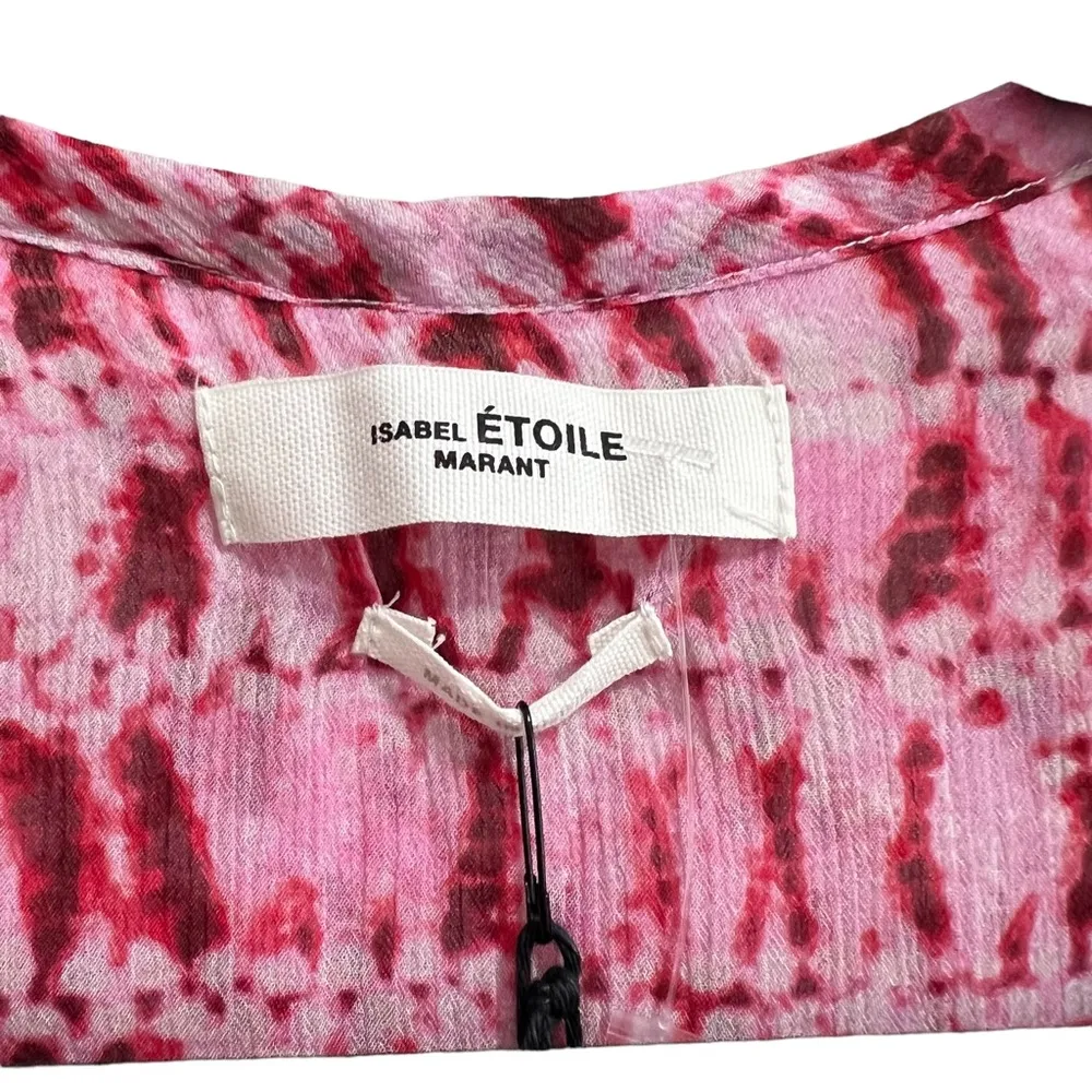 NEW NWT  Etoile Silorion Tie Dye Print Dress In Red - Image 8