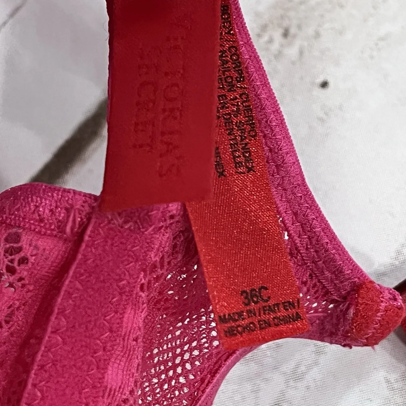 Victorias Secret Lace Bra Garter Slip‎ Dress 36C Y2K Red Pink Lingerie Chemise - Image 7