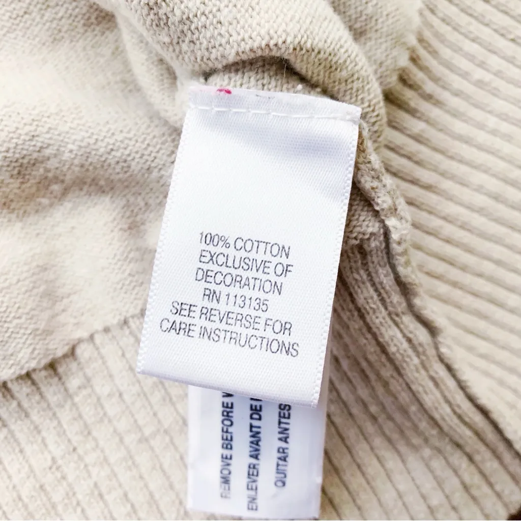 Breckenridge Cardigan Sweater Womens Size Small Tan Pink Orange Embellished - Image 9