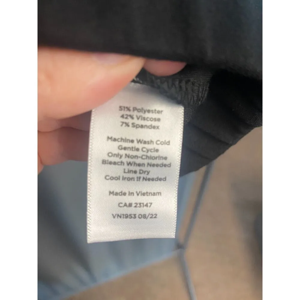 T by Talbots Bomber Jacket Women's Large Black Snap Button Long Sleeve Full Zip - Image 4