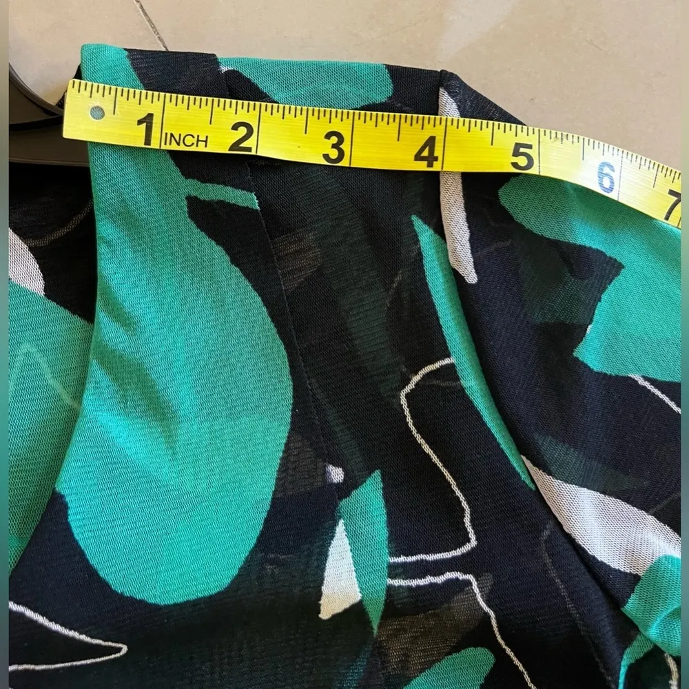 ALFANI Asymmetrical Hemline Drape Front 3/4 Sleeve Blouse size Small - Image 6